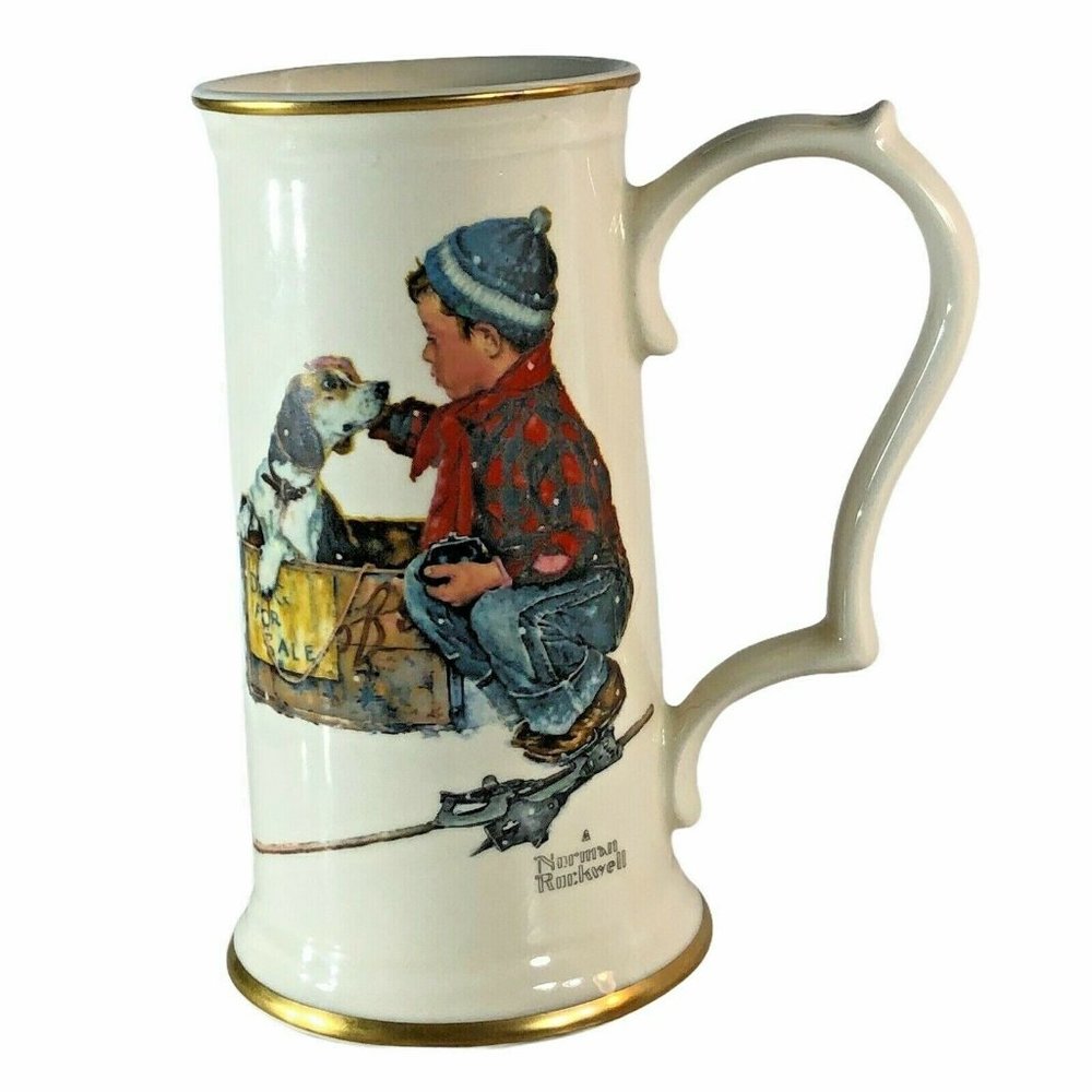 Norman ROCKWELL GORHAM A Boy Meets His Dog Stein